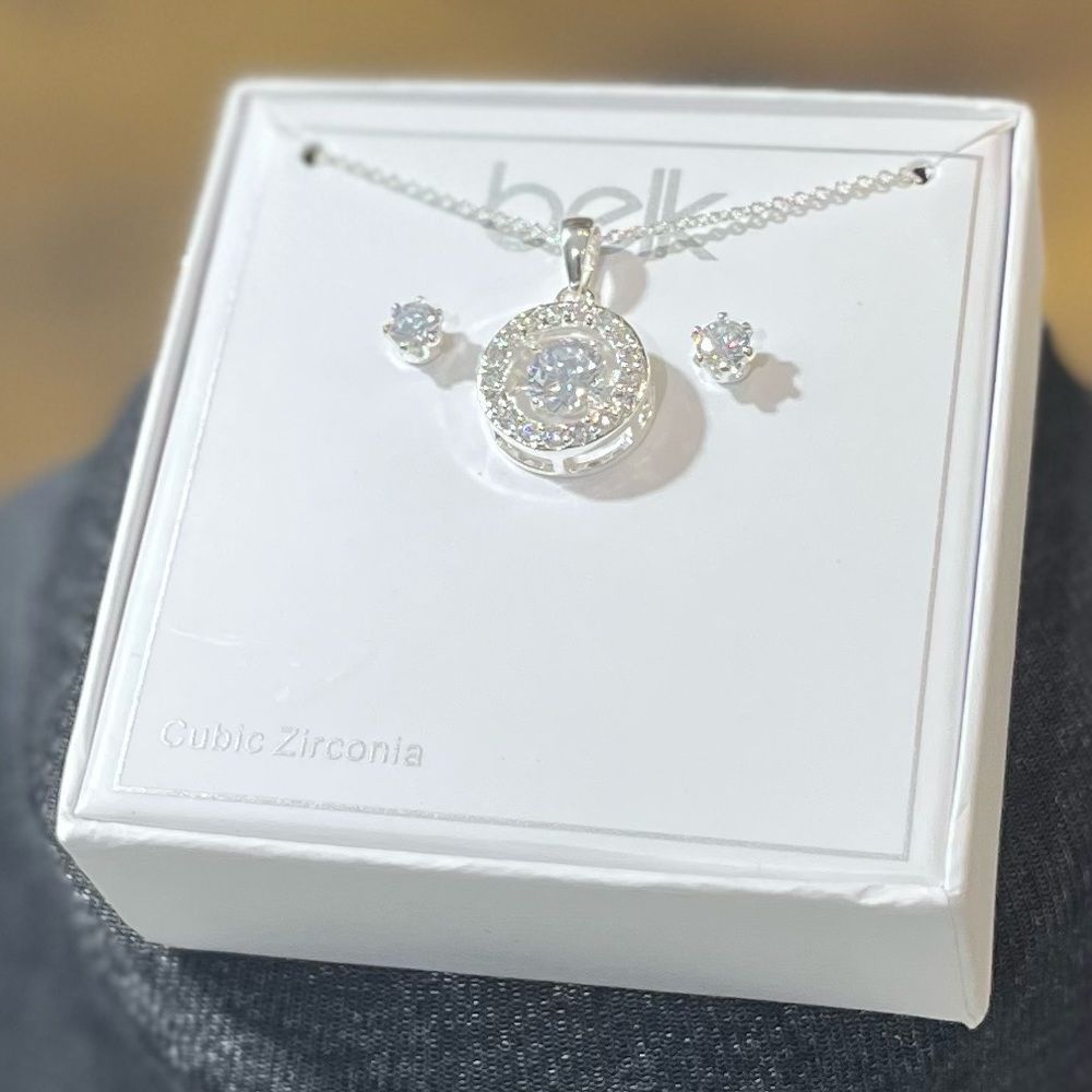 Cubic Zirconia Necklace & Earring Set